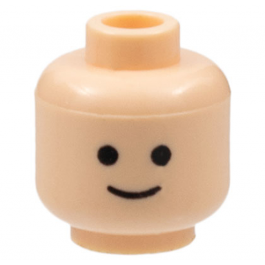 light nougat minifigure head standard grin pattern
