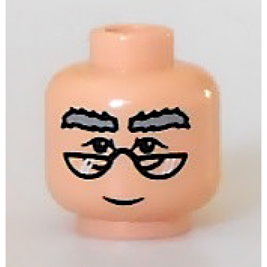 light nougat minifigure head glasses with hp dumbledore pattern