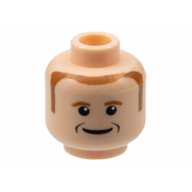 light nougat minifigure head male ferrari r barrichello f massa pattern