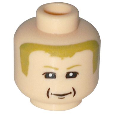 light nougat minifigure head male ferrari k raikkonen pattern