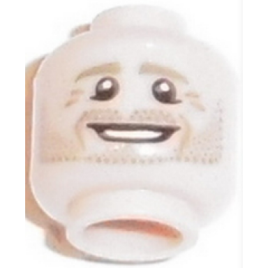 light nougat minifigure head dark tan eyebrows white pupils dark tan stubble open smile pattern benedikt höwedes
