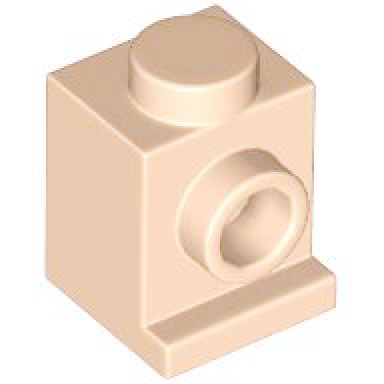 light nougat brick modified 1 x 1 with headlight