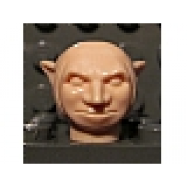 light nougat minifigure head modified goblin plain