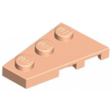 light nougat wedge plate 3 x 2 left