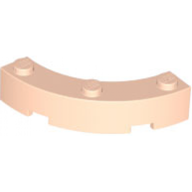 light nougat brick round corner 4 x 4 macaroni with 3 studs