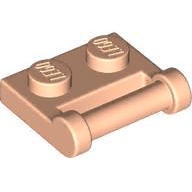 light nougat plate modified 1 x 2 with bar handle on side - closed ends