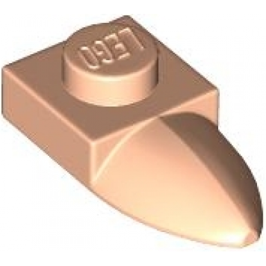 light nougat plate modified 1 x 1 with tooth horizontal