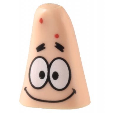 light nougat minifigure head modified patrick pattern