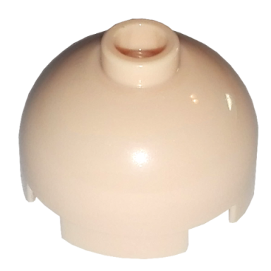 light nougat brick round 2 x 2 dome top