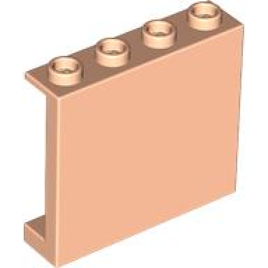 light nougat panel 1 x 4 x 3 with side supports - hollow studs
