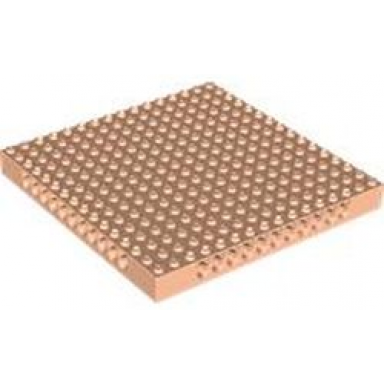 light nougat technic brick 16 x 16 x 1 1 3 with holes