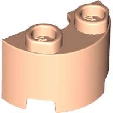 light nougat cylinder half 1 x 2 x 1