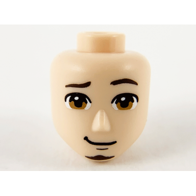 light nougat mini doll head friends male large with dark brown eyebrows and soul patch medium nougat eyes and lopsided grin pattern flynn rider