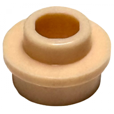 light nougat plate round 1 x 1 with open stud