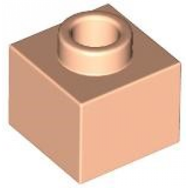 light nougat brick modified 1 x 1 x 2 3 with open stud