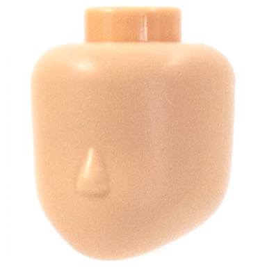 light nougat mini doll head friends male large plain