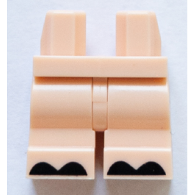 light nougat hips and medium legs with black hooves pattern