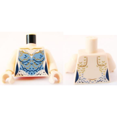 light nougat torso potc mermaid sand blue scales pattern light nougat arms light nougat hands