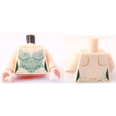 light nougat torso potc mermaid sand green scales pattern light nougat arms light nougat hands