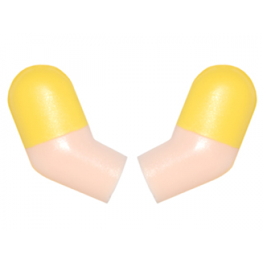 light nougat arm matching left and right pair with molded yellow short sleeves pattern
