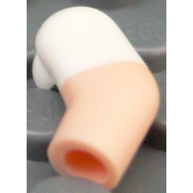 light nougat arm left with molded white short sleeve pattern