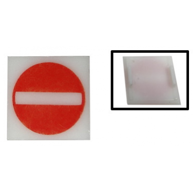 electric light 2 x 2 clip-on plate with no entry thoroughfare pattern