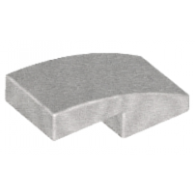 metallic silver slope curved 2 x 1 x 2 3