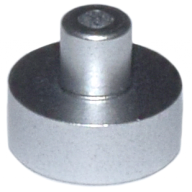 metallic silver tile round 1 x 1 with bar and pin holder