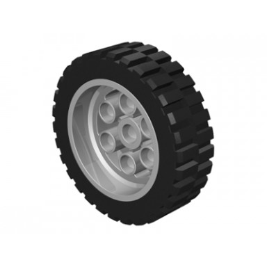 metallic silver wheel 30mm d x 13mm 13 x 24 model team with black tire 13 x 24 model team 2695 2696