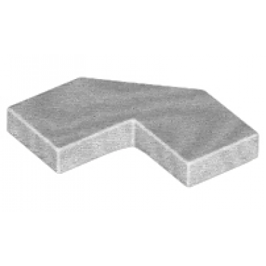 metallic silver tile modified facet 2 x 2