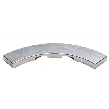 metallic silver tile round corner 4 x 4 macaroni