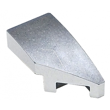 metallic silver wedge 2 x 1 x 2 3 right