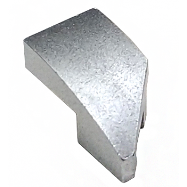 metallic silver wedge 2 x 1 x 2 3 left
