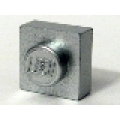 metallic silver plate 1 x 1