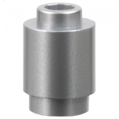 metallic silver brick round 1 x 1