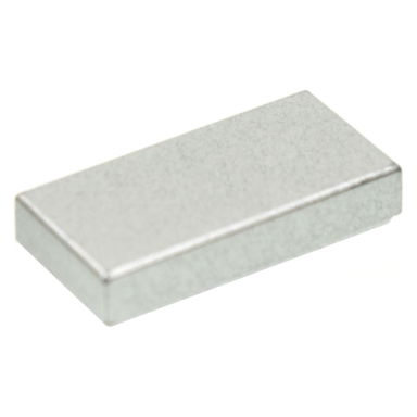 metallic silver tile 1 x 2