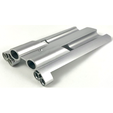 metallic silver technic panel fairing 4 large long large holes side b