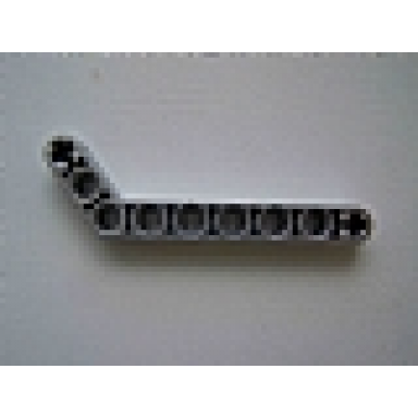 metallic silver technic liftarm modified bent thick 1 x 9 7 - 3