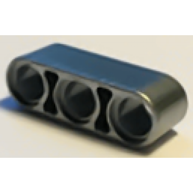 metallic silver technic liftarm thick 1 x 3