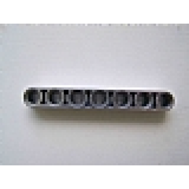 metallic silver technic liftarm thick 1 x 7