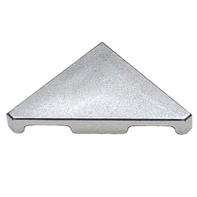 metallic silver tile modified 2 x 2 triangular