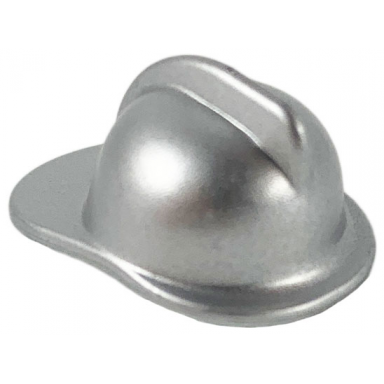 metallic silver minifigure headgear fire helmet