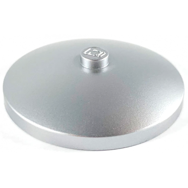 metallic silver dish 4 x 4 inverted radar with solid stud