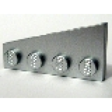 metallic silver wedge plate 4 x 2 right