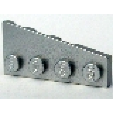 metallic silver wedge plate 4 x 2 left