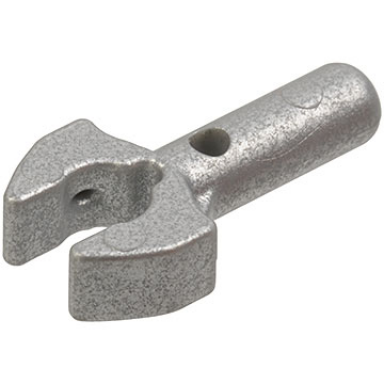 metallic silver bar 1l with clip mechanical claw - cut edges and hole on side