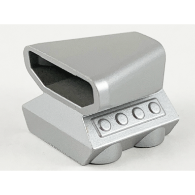 metallic silver vehicle air scoop engine top 2 x 2