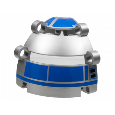 metallic silver technic panel dome 6 x 6 x 5 2 3 with r2-d2 no eye pattern