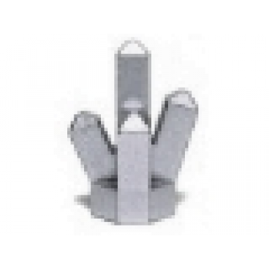 metallic silver rock 1 x 1 crystal 5 point