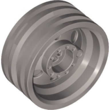 metallic silver wheel 30mm d x 14mm